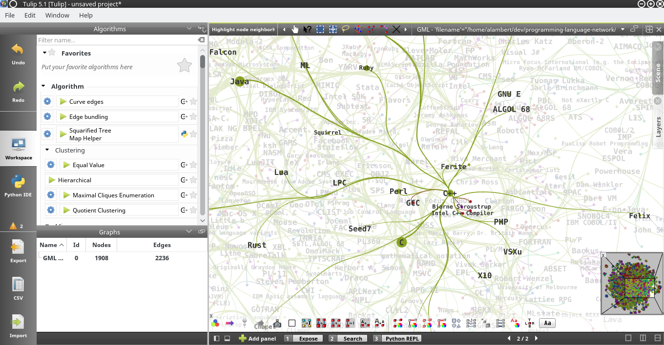 Tulip in action. Screenshot 1